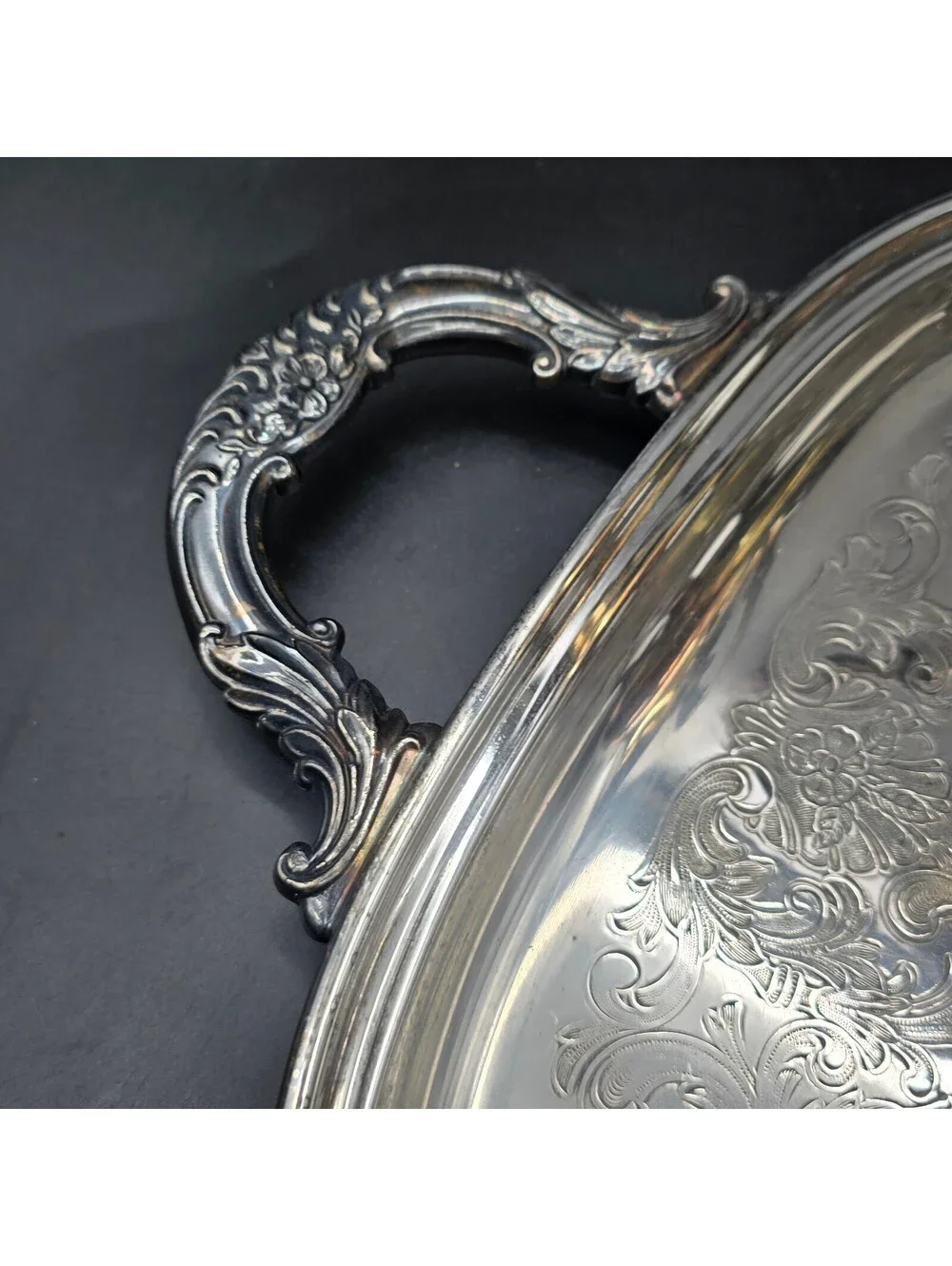 Vintage Suffolk Silversmiths Silverplate Coffee & Tea Set Tray  5 Pc Classique